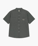 M CHECK HALF SLEEVE SHIRT IN DARK NAVY image 12