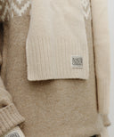 CLASSIC LOGO MUFFLER IN BEIGE image 6