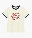 VINTAGE LOGO RINGER TEE IN IVORY image 6
