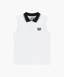 W SMALL CLASSIC LOGO PK COLLAR SLEEVELESS IN WHITE image 6