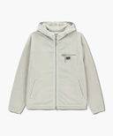 MARITHÉ SPORT FLEECE HOOD ZIP-UP JACKET IN LIGHT GRAY image 6