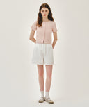 W CRINKLE SLEEVELESS + CARDIGAN SET IN PINK image 6