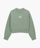 W SMALL CLASSIC LOGO CROP SWEATSHIRT IN MINT GREY image 6