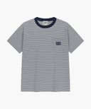 SMALL CLASSIC LOGO STRIPE RINGER TEE IN NAVY image 6