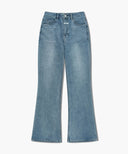 W SLIM BOOT-CUT DENIM PANTS IN LIGHT BLUE image 6