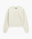 W CLASSIC LOGO CROP SWEATSHIRT IN OATMEAL image 6