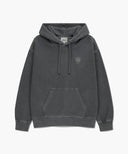 GARMENT DYED HOODIE IN CHARCOAL GREY