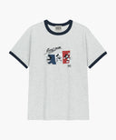 [MARITHE_DISNEY] MICKEY_FRENCH RINGER TEE IN LIGHT HEATHER GREY image 6
