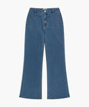 W BOOT-CUT DENIM PANTS IN BLUE image 6