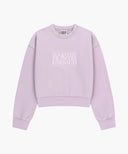 W CLASSIC LOGO CROP SWEATSHIRT IN LAVENDER image 6