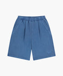 OUTLINE CLASSIC LOGO DYEING BERMUDA SWEAT SHORTS IN BLUE image 6