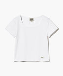 W BASIC CROP TEE IN WHITE image 6