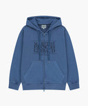 CLASSIC LOGO DYEING HOODIE ZIPUP IN BLUE image 6