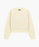 W CLASSIC LOGO CROP SWEATSHIRT IN IVORY image 6