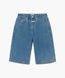W LONG BERMUDA DENIM PANTS IN LIGHT BLUE image 12