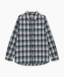 CLASSIC LOGO OMBRE CHECK SHIRT IN NAVY