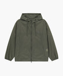 HOODED PACKABLE NYLON JACKET IN GRAY image 6