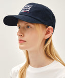 DRAWING CLASSIC LOGO FLAT BRIM CAP IN NAVY image 6