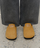 SUEDE STRAP CLOGS IN BROWN image 6