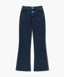 W SLIM BOOT-CUT DENIM PANTS IN BLUE image 6
