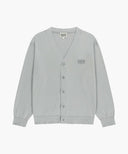 SMALL CLASSIC LOGO V-NECK KNIT CARDIGAN IN GRAY image 6