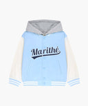 KIDS DETACHBLE BASEBALL JACKET IN LIGHT BLUE