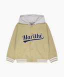 KIDS DETACHBLE BASEBALL JACKET IN BEIGE