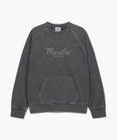 GARMENT DYED SWEATSHIRT IN CHARCOAL GREY