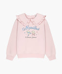 KIDS W FRILL COLLAR SWEATSHIRT IN PINK image 6
