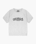 KIDS RAGLAN SHORT SLEEVE SWEATSHIRT IN LIGHT HEATHER GREY image 6