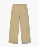 W COTTON CURVED LINE PANTS IN BEIGE image 6