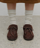 W LACE UP SUEDE SNEAKERS IN BROWN image 6
