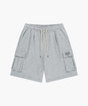 CLASSIC LOGO CARGO SWEAT SHORTS IN HEATHER GREY image 6