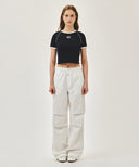 W AEROCOOL SMALL CLASSIC LOGO SLIM RINGER TEE IN NAVY