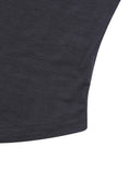 ONYX SIGNATURE LOGO V-NECK HALF T IN CHARCOAL