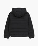 CLASSIC LOGO HOODED LIGHT DOWN JACKET IN BLACK image 7
