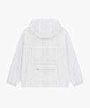HOODED PACKABLE NYLON JACKET IN WHITE image 7