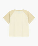 W SMALL REGULAR LOGO RAGLAN CROP TEE IN BUTTER image 7