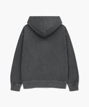 GARMENT DYED HOODIE IN CHARCOAL GREY