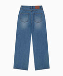 NEW M HIGH STRAIGHT DENIM PANTS IN BLUE image 7