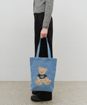 DOODLE BEAR ECO BAG IN BLUE image 7