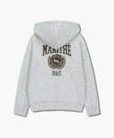 BIG COLLEGE LOGO GRAPHIC HOODIE ZIPUP IN LIGHT HEATHER GREY image 7