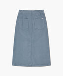 W CLASSIC CORDUROY MIDI SKIRT IN SKY BLUE image 7