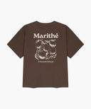 KIDS BACK GRAPHIC OVERSIZED TEE IN BROWN image 7