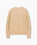 BOUCLE CLASSIC LOGO KNIT PULLOVER IN ECRU image 7