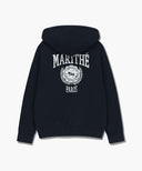 BIG COLLEGE LOGO GRAPHIC HOODIE ZIPUP IN NAVY image 7