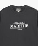 OVERSIZED EMBLEM LOGO SWEATSHIRT IN CHARCOAL GREY