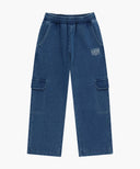 KIDS DOODLE CLASSIC LOGO CARGO SWEAT PANTS IN BLUE image 7