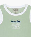 KIDS WAFFLE RINGER SLEEVELESS IN MINT image 7