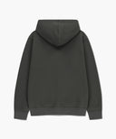 CLASSIC LOGO EMBROIDERY HOODIE (BRUSHED) IN CHARCOAL GREY